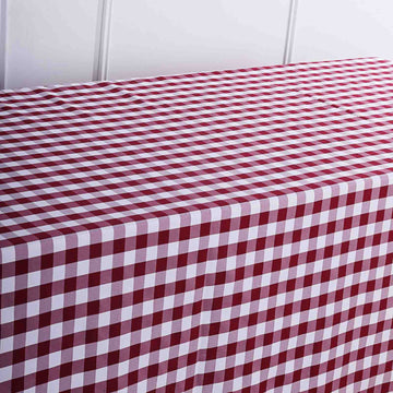Versatile and Stylish Checkered Polyester Tablecloth