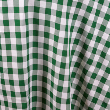 Perfect Picnic Inspired White/Green Gingham Tablecloth