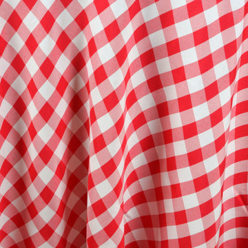 Versatile and Durable Gingham Polyester Checkered Tablecloth