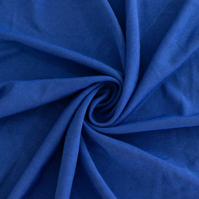 Blue fabric texture in a swirling pattern.
