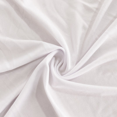 White stretchy fabric with a smooth texture.