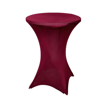 Create a Cohesive Look with the Burgundy Cocktail Spandex Table Cover