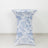 Floral-patterned stretch table cover on a round table
