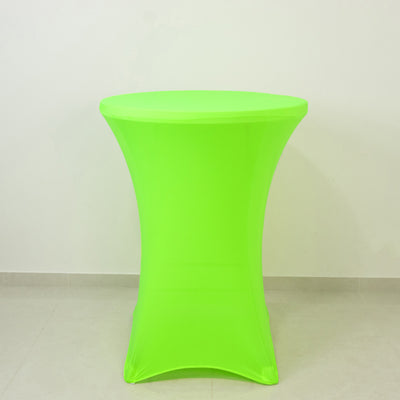 Neon green stretch table cover for events and parties