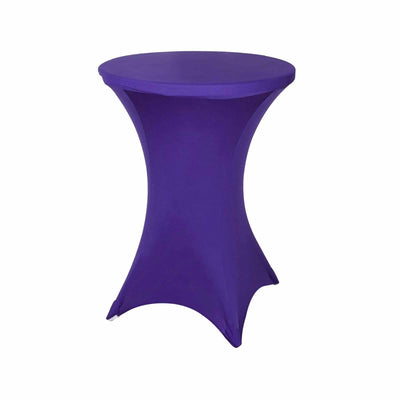 Purple cocktail table with a sleek design for events and gatherings