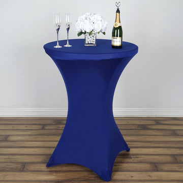 Elevate Your Event with the Royal Blue Cocktail Spandex Table Cover