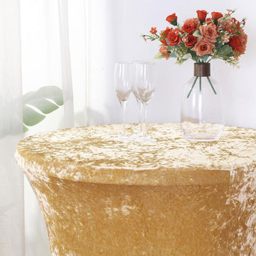 Enhance Your Cocktail Area with the Stylish Champagne Highboy Cocktail Table Cover