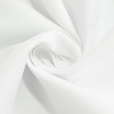 White fabric texture showcasing smooth, soft material twists.