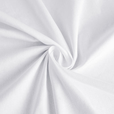 White fabric texture in a swirling pattern.
