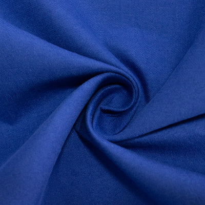 Close-up of smooth blue fabric texture.
