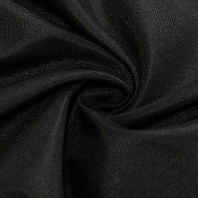 Black fabric with smooth texture and elegant drape.
