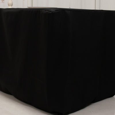 Black table cover for events and parties