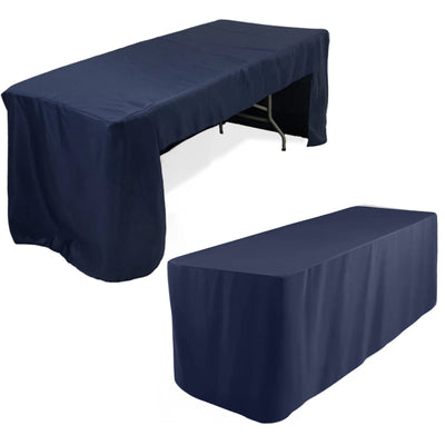 Navy table covers in various sizes for events and gatherings