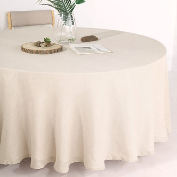 Beige Seamless Round Tablecloth: The Perfect Addition to Your Event Decor