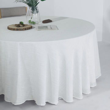 Unmatched Quality and Style: White Seamless Round Tablecloth