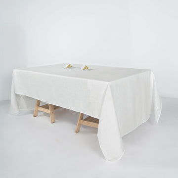 White Seamless Rectangular Tablecloth: Elegant and Versatile