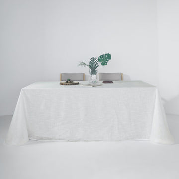 Durable and Wrinkle Resistant White Tablecloth for Every Event