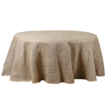 108" Natural Round Burlap Rustic Tablecloth | Jute Linen Table Decor#whtbkgd