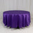 Purple round tablecloth draped elegantly over a circular table