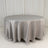 Round satin tablecloth in soft gray color.