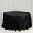 Black round tablecloth draped elegantly over a table.