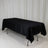 Black tablecloth draped over a folding table in a studio setting.