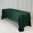 Green tablecloth draped over a table in a studio setting.