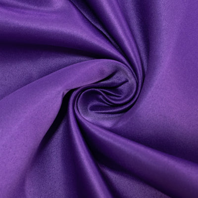 Purple satin fabric with a smooth texture and vibrant color.