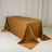 Gold satin tablecloth draped elegantly over a table