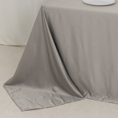 Gray tablecloth draped elegantly over a table