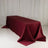 Burgundy tablecloth draped elegantly over a table