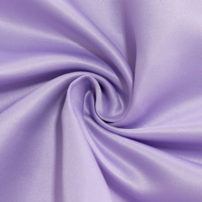 Lavender satin fabric with a smooth, shiny texture.
