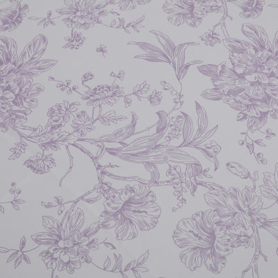 Lavender floral pattern on white background