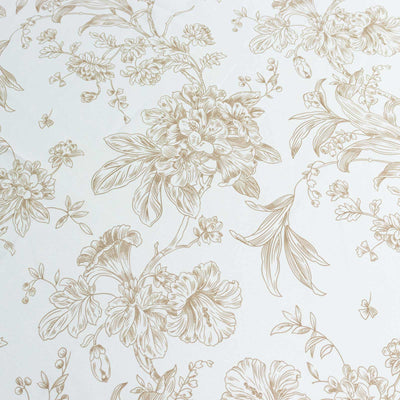 Elegant gold floral wallpaper pattern on white background#whtbkgd