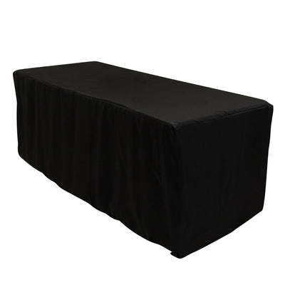 Black table cover for events and parties