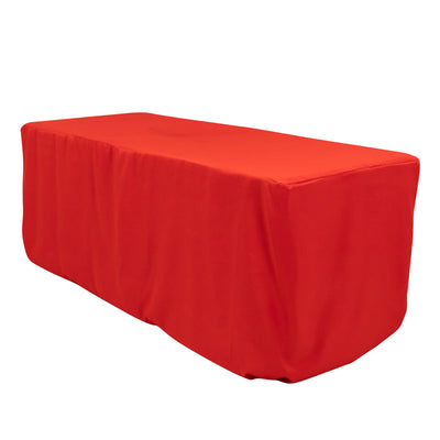 Red table cover for events and decorations