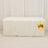 White table cover with logo, studio-style isolation shot.