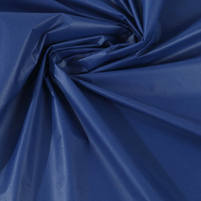 Navy blue fabric with a wrinkled texture and smooth surface.