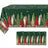 Christmas tree pattern tablecloth with gifts on dark green background