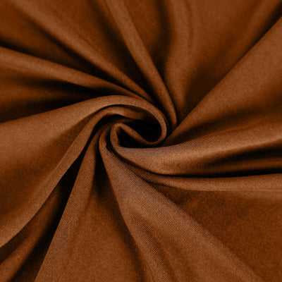 Brown fabric with a smooth, swirling texture.