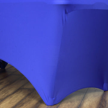 Unleash Your Creativity with the Royal Blue Rectangular Stretch Spandex Tablecloth 6ft