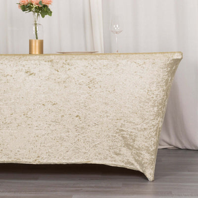 Gold velvet table cover draped elegantly over a table.