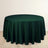 Round green tablecloth on a plain background.
