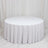 Round white table with textured drape in elegant event setup