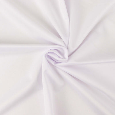 White fabric with a smooth, soft texture in a gentle swirl pattern.