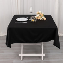 54inch Black Premium Scuba Square Tablecloth, Wrinkle Free Polyester Seamless Tablecloth