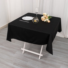 54inch Black Premium Scuba Square Tablecloth, Wrinkle Free Polyester Seamless Tablecloth
