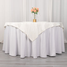 54inch Ivory Premium Scuba Square Table Overlay, Wrinkle Free Polyester Seamless Table