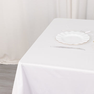 Versatile and Sustainable - White Wrinkle Free Reusable Table Linen