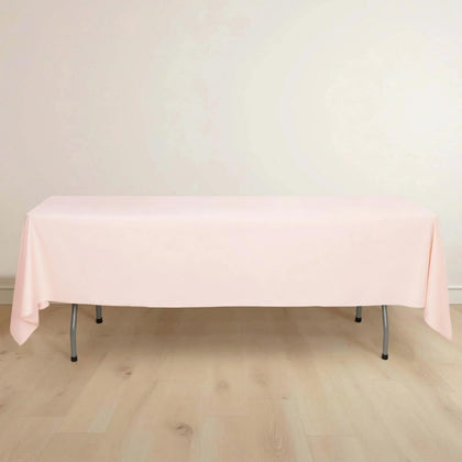 Scuba Rectangular Tablecloth 60"x102" Blush - Wrinkle Free Table Cover